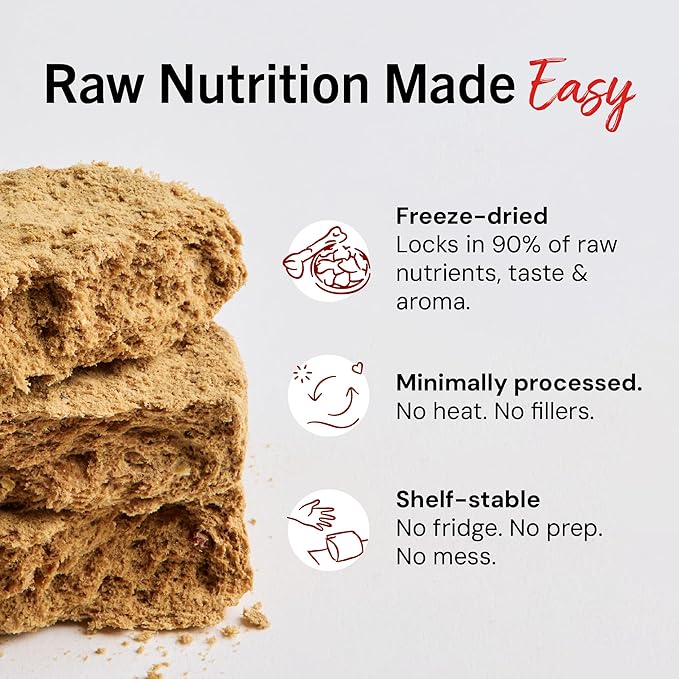 Stella & Chewy's Freeze-Dried Raw Dinner Patties - Simply Venison Recipe - High Protein Grain-Free Puppy & Dog Food - Perfect For Picky Eaters - 14 oz