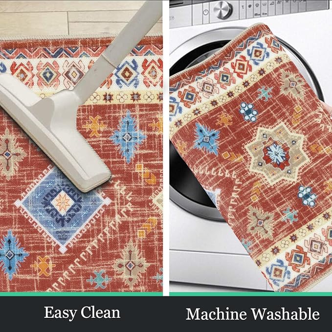 HEBE Boho Kitchen Rug Sets 3 Piece