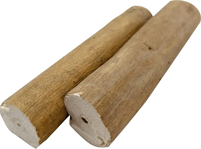 by M&M 5496 Natural Sola Skin Log Pk2 - Handmade Natural Sola Wood Bird Foot Toys, Lightweight, Easy for Beaks and Feet to Shred, Delightful of Pet Birds