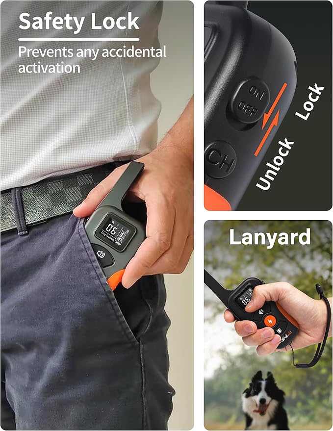 PaiPaitek Bark Collar with Remote and Automatic Mode - 3300ft Range Bark and Training Collar Combo, Shock Collar for Dogs 40-151 lbs Waterproof & Rechargeable