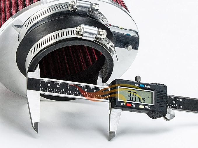 Rtunes Racing Universal Clamp-On Air Filter, Standard Cone, Dry Washable Design