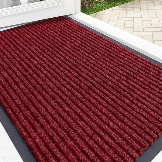 OLANLY Front Door Mat Indoor Outdoor Entrance, Waterproof Heavy Duty Doormat