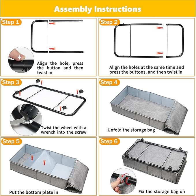 Large Sturdy Under Bed Storage
