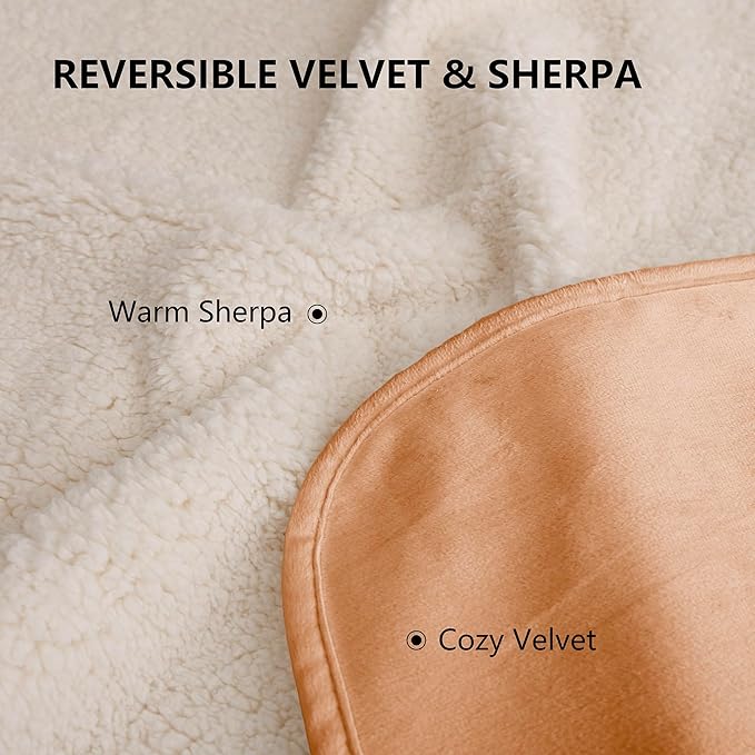 Waterproof Dog Blanket for Large Dog, Leak Proof Pet Sherpa Couch Throw Blankets for Cat, Reversible Sofa Bed Protector Machine Washable-40 x50,Orange