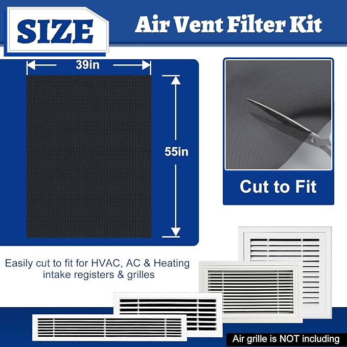 Air Vent Filter Kit, Easy Air Flow, Air Vent Filters
