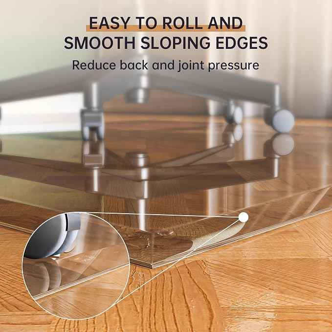 48“ x 36” Beveled Edge Glass Chair Mat