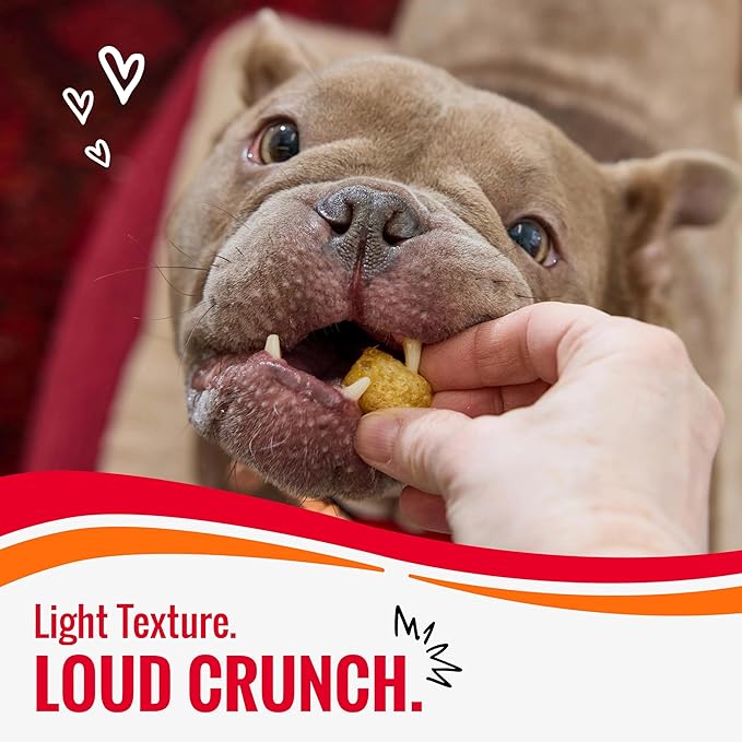 Good ‘n’ Tasty Pup Puffs, 8 Ounces, Low-Calorie Cheese Puff-Inspired Dog Treats, Flavored with Premium Chicken, Real Peanut Butter or Tasty Cheese, Light & Crispy Texture
