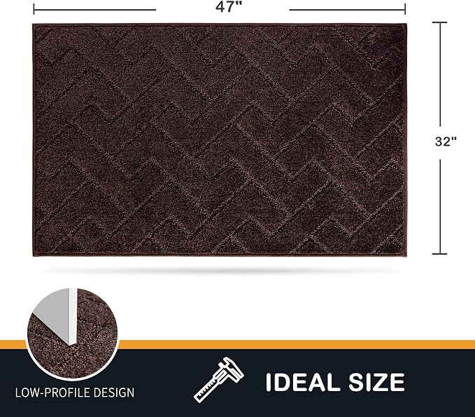 PURRUGS Dirt Trapping Door Mat 32" x 47", Non-Slip Machine Washable Entry Rug