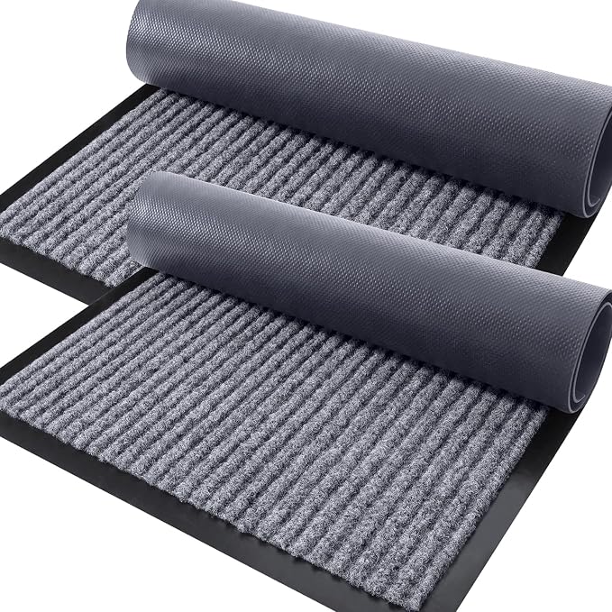 OLANLY Front Door Mat Indoor Outdoor Entrance, Waterproof Heavy Duty Doormat