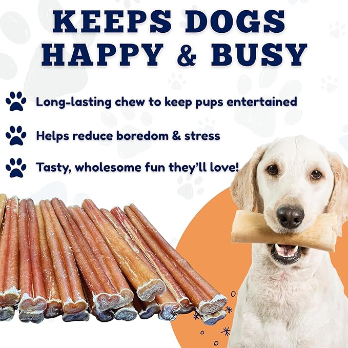 Amazing Dog Treats - Bully Sticks for Small Dogs (6 Inch Junior - 25 Count) - Premium Thin Bully Sticks for Dogs - Best Bully Stick Dog Chews - Bully Bones for Puppies and Small Breeds