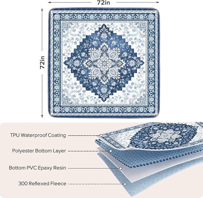 INVENHO 2PACK Washable Pee Pads for Dogs 72"x72" Reusable Dog Pads Extra Large Upgrade Non-Slip Dog Pee Pads Heavy Absorbency Puppy Pee Pads Quick Dry Whelping Pads/Waterproof Puppy Training Pad