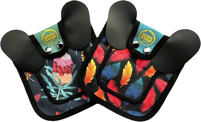 DOWN UNDER OUTDOORS 2 Pack Small Chicken Saddles for Bantams and Young Birds, Includes Shoulder Covers (Feathers and Flora)