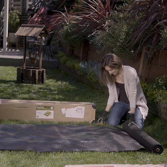 ECOgardener Premium 5oz Landscape Fabric, 3ft x 100ft Pro Garden Weed Barrier - Durable & Heavy Duty Weed Block Gardening Mat, Easy Setup & Superior Weed Control, Eco-Friendly & Convenient Design