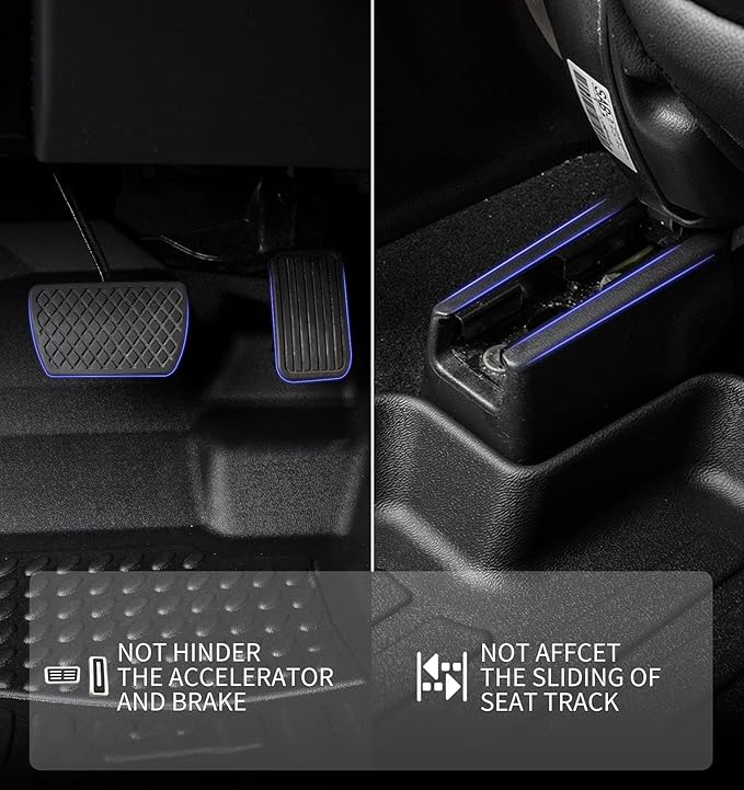 KELCSEECS® Floor Mats & Cargo Liner Custom for 2013 2014 2015 2016 Ford Fusion,All Weather Protection TPE Floor Liners Front & Rear Row Full Set Accessories Black