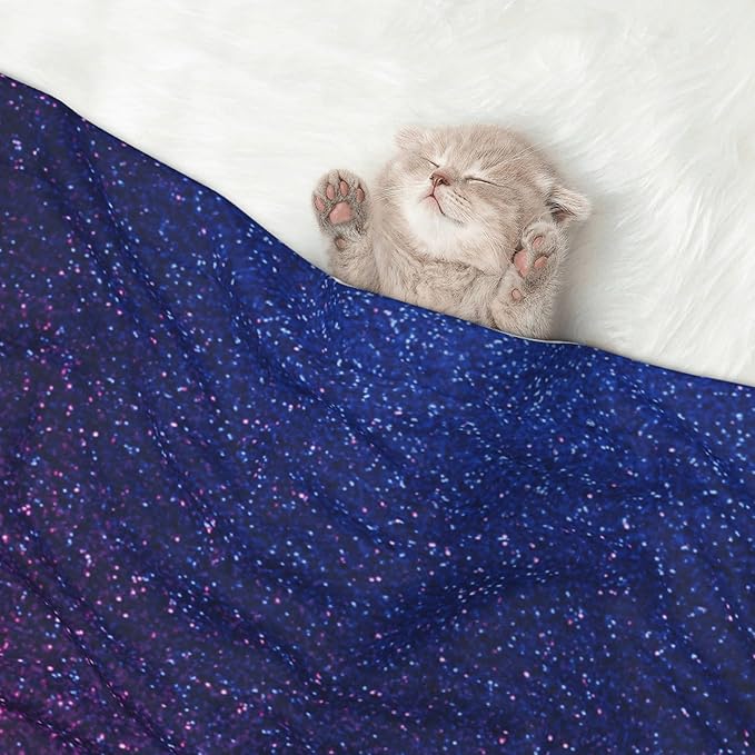 Waterproof Dog Blanket Soft Pet Blanket for Puppy Cat, Fleece Cat Throw Blankets for Furniture Bed Couch Sofa Reversible - Neon Glitter