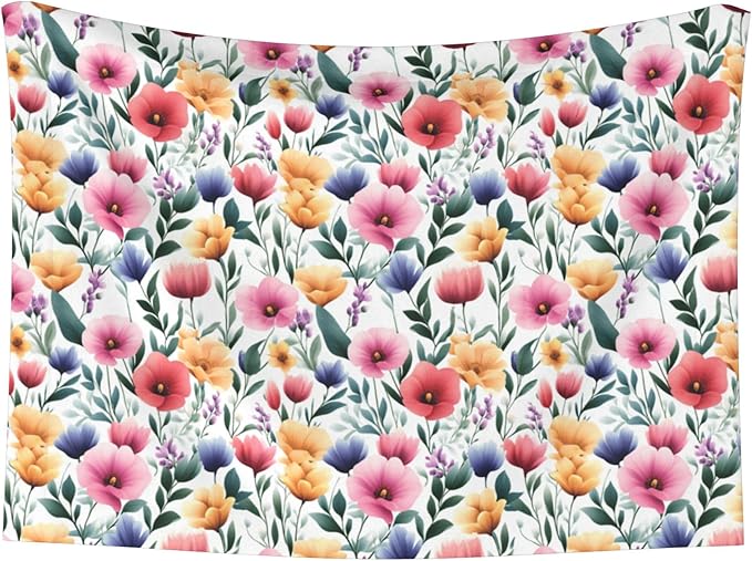 Floral Blanket for Dog Cat - Dog Blankets 40x30 Colorful Flowers Throw Blanket for Couch Sofa Bed