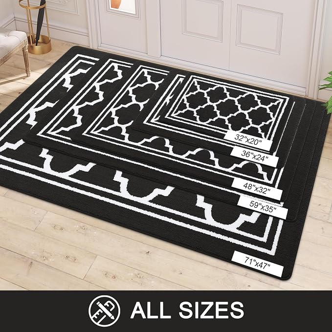 Buganda Long Indoor Door Mat, Dirt-Resistant and Absorbent Doormat, Low Profile