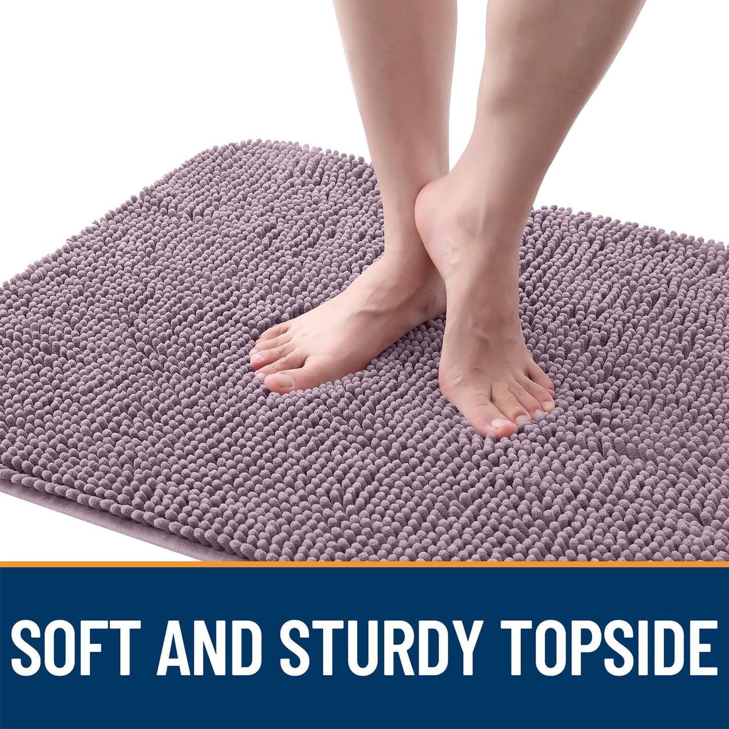 OLANLY Dog Door Mat for Muddy Paws 30x20, Absorbs Moisture and Dirt, Absorbent Non-Slip Washable Doormat, Quick Dry Chenille Mud Mat for Dogs, Entry Indoor Entryway Carpet for Inside Floor, Deep Plum