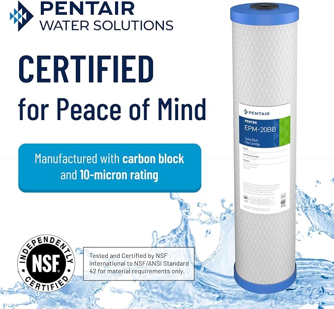 Pentair Pentek EPM-20BB Big Blue Carbon Water Filter, Whole House Modified