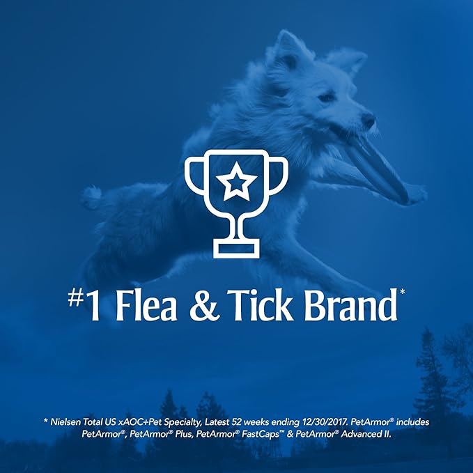 PetArmor for Dogs, Flea and Tick Treatment for Large Dogs (45-88 Pounds), Includes 3 Month Supply of Topical Flea Treatments