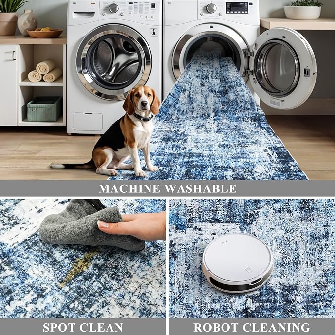 3x6 Washable Wide Runner Rug – Non-Slip Floor Carpet Runner