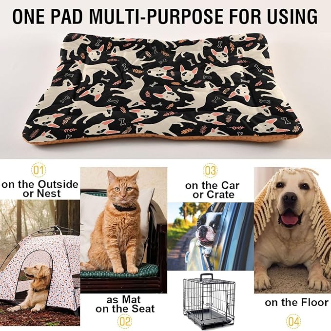 Cute Dog Pet Bed Cute Dog Bed Mat Absorbing Non Slip Pad Pet Sleeping Mat for Small, Medium, and Large Dogs Puppy Cat 24 in x 18 in