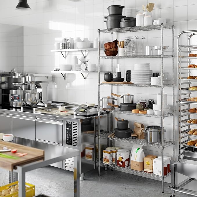 14" Deep x 42" Wide x 86" Height Wire Shelving Kit | 6-Tier | NSF Commercial Storage Rack Unit