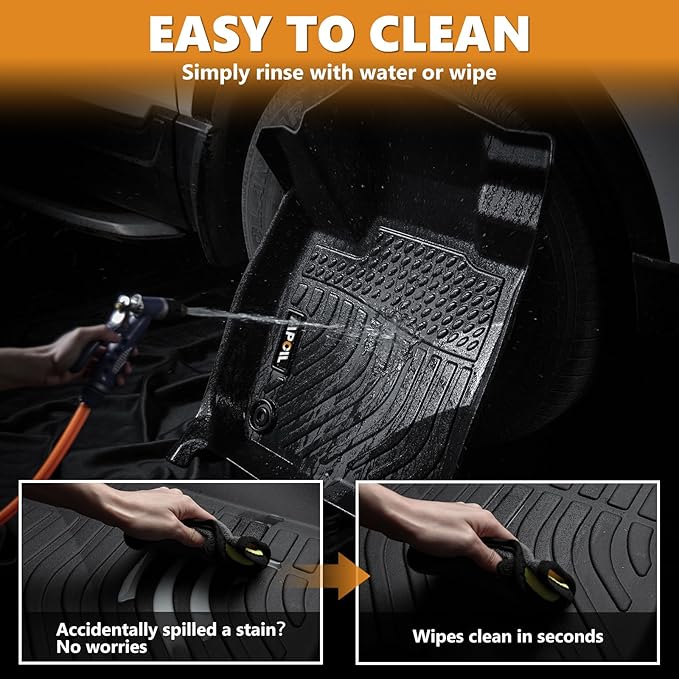 AIPOIL® Floor Mats & Cargo Liner Set for 2015-2021 Lexus NX/NX300/NX300h/NX200t All Weather Protection TPE Anti-Slip Automotive Full Set Custom Car Mats Accessories - Black