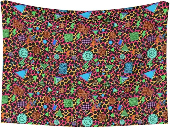 Double Sided Plush Pet Blanket with Cozy Dot Texture, Geometric Checkered Zebra Tiger Leopard Print Hot Pink Vintage Retro 80S 90S, Reversible for Dogs Cats on Couches Beds