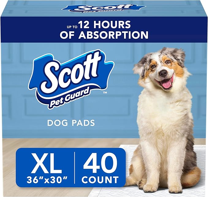 Scott Pet Guard Dog Pads - Size XL - 30" x 36" - 40 Pack of Pet Pads