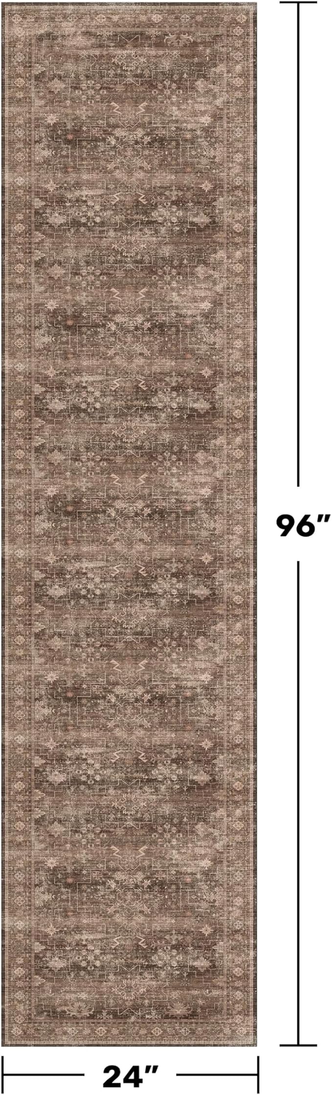 Boho Washable 2x8 Long Rugs for Hallway, Non Skid Front Door Runner Indoor