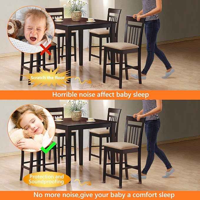 BAIPOK 36Pcs Square Chair Leg Floor Protectors