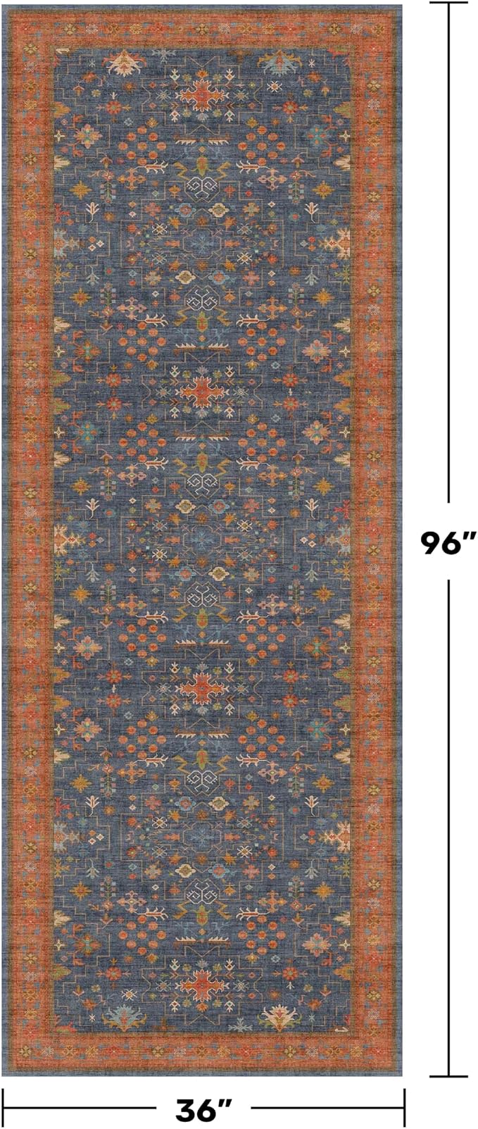 Hazo Haus Washable 3x8 Long Runner