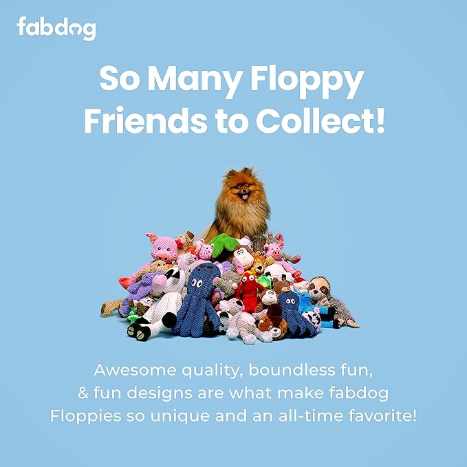 fabdog Floppies Plush Dog Toy - Cute & Durable Squeaky Dog Toys - Best Squeak Toy for Puppies and All Breeds | Ideal Pet Gift| Small Lobster