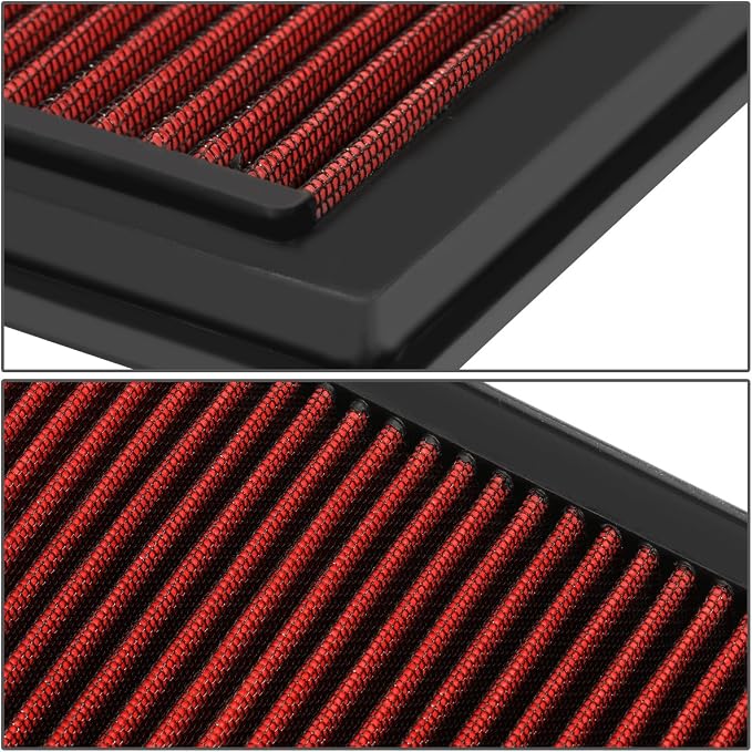 DNA Motoring AFPN-096-RD Clean Air Washable Drop In Panel Air Filter Fit 2.5L