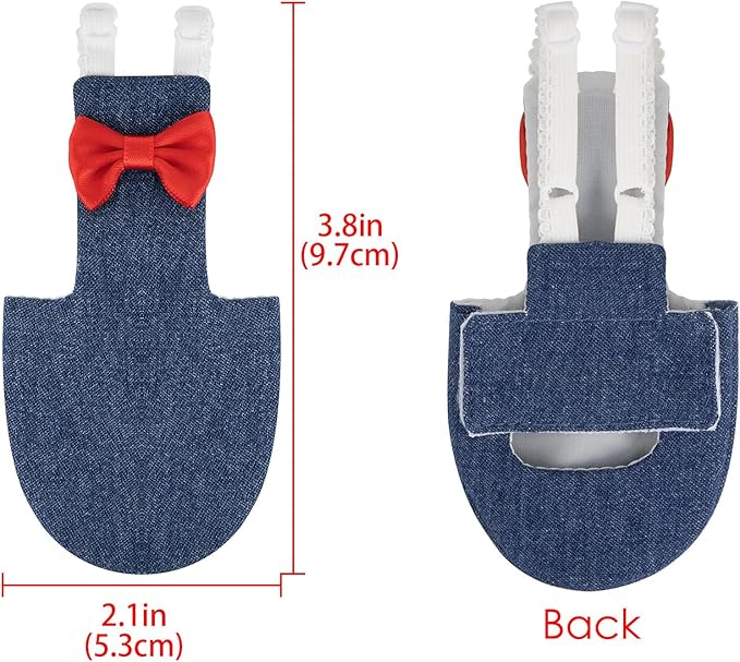 Parrot Clothes - Diaper Bird Flight Suit with Adjustable Straps, Harness, Elastic Training Rope (1PCS, Denim Blue, XS)