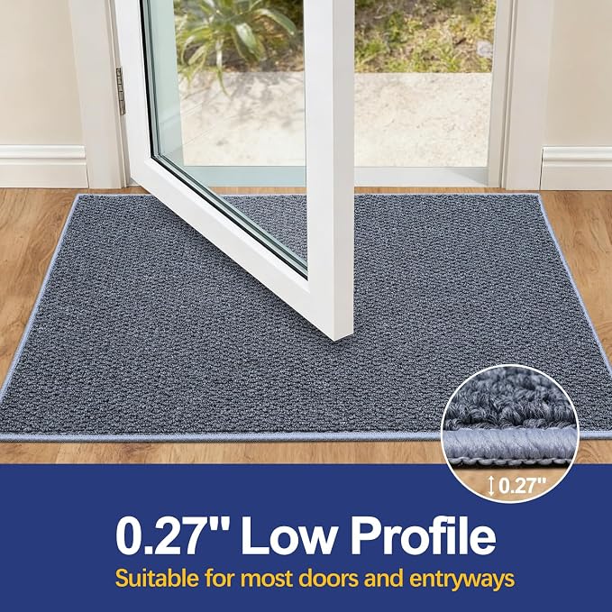 Dirt Trapping Door Mat 32x48, 3D Scarping Surface Doormat
