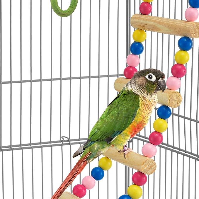 Yaheetech Metal Roof Top Bird Cage Wrought Rolling Birdcage w/Detachable Stand for Medium Small Parrots Parakeets Budgies Cockatiels