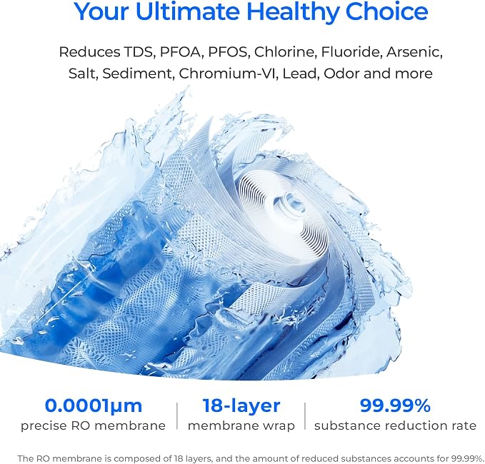 Waterdrop X16-Alkaline Tankless Reverse Osmosis System, NSF/ANSI 42&58&372