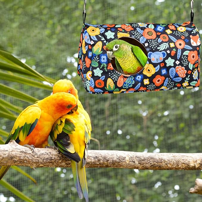 Bird Warm Bed - Parrot Sleeping Nest & Hideaway Cave for Cockatiels, Parakeets, Budgies & Lovebirds