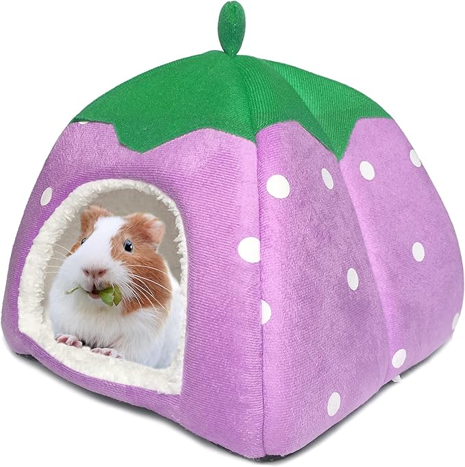 Guinea Pig Hideout Bed Dwarf Rabbit House Cave Accessories Cozy Hide-Out for Little Bunny Hedgehog Ferret Chinchilla&Other Small Animals