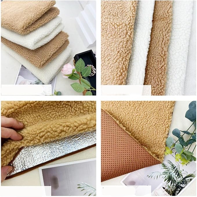 Dog Bed Pad Soft Comfortable Lamb Wool Pet Sleeping Mat Durable Pet Bed Mat for Indoor Use Gift for Dogs Cats Small Medium Large Pets (Brown)