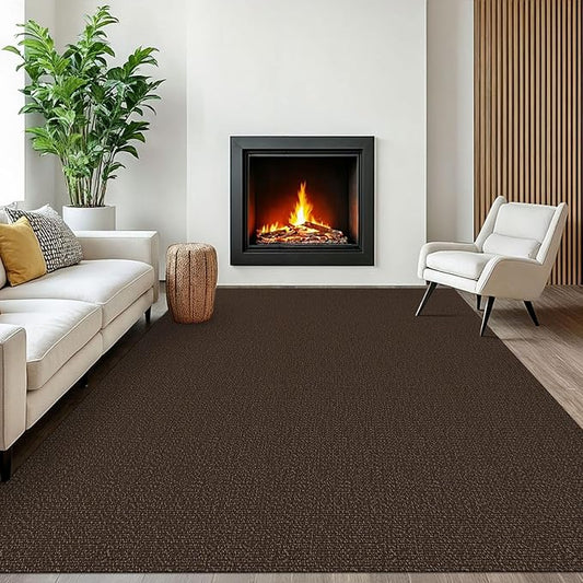 EARTHALL Washable Area Rugs 6x9 Ft Non Slip Living Room Rugs Cotton Rubber