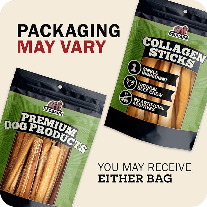 Beef Collagen Sticks - Long Lasting Chews. Bully Sticks Alternative, High Protein Dental Treats with Natural Collagen for Dogs. Supports Joint, Skin & Coat Health