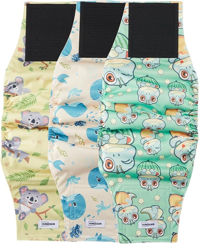 Washable Dog Diapers Male Reusable, Premium Belly Bands for Male Dogs, Pack of 3, High Absorbing Extra Large Male Dog Pee Wraps for Doggies in Incontinence or Excitable Urination and Training(XL)
