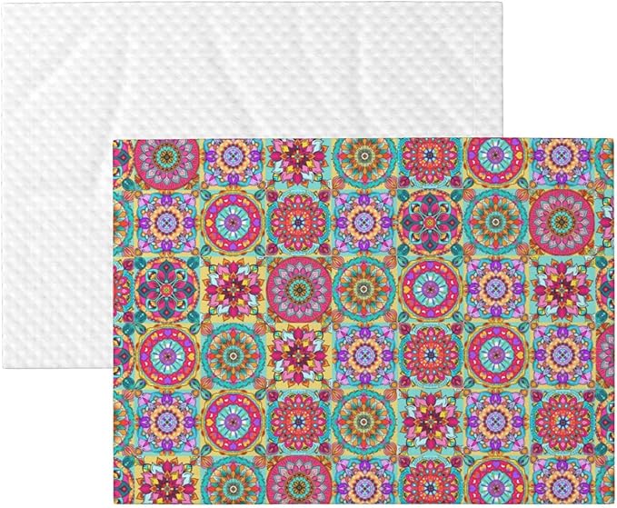 Boho Throw Blanket - Colorful Bohemian Floral Blanket for Dog Cat Pet Blankets 40x30 for Couch Sofa Bed