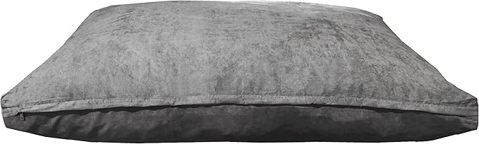 Dogbed4less XL Memory Foam Dog Bed for Medium Large Dogs with Orthopedic Comfort, Waterproof Liner and Grey Washable Pet Bed Cover 47X29 Pillow