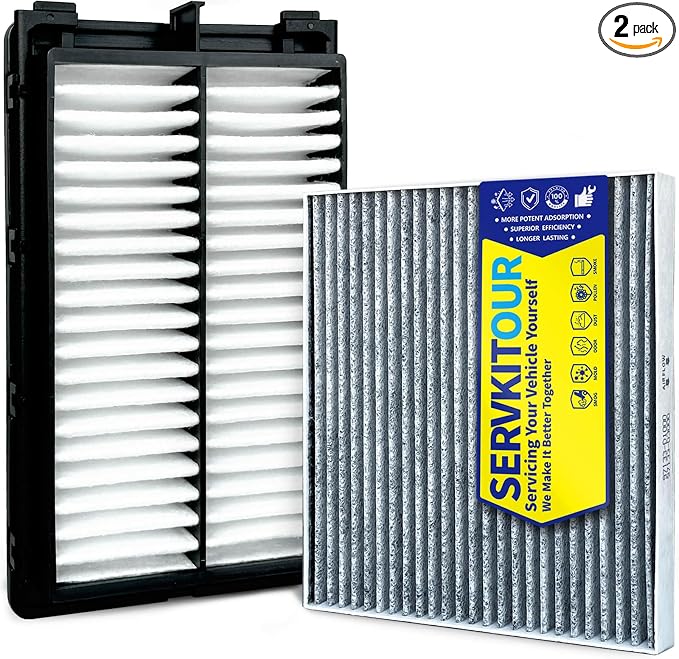 Engine Cabin Air Filter Set for Tucson 2.5L Gas, Santa Fe 2.5L, Santa Cruz 2.5L