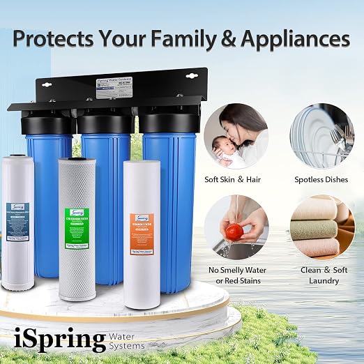 iSpring Lead-Reducing Whole House Water Filter System, Also Reduces Chlorine