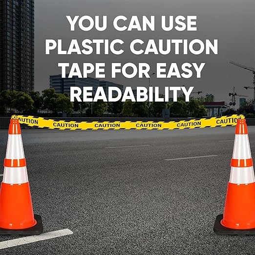 Pyle 28" Traffic Cones, 10-Pack High-Visibility Safety Markers for Roadwork, Parking Lots, Sports Training, and Construction Zones, Durable Orange PVC Cones with Stable Heavy-Duty Base